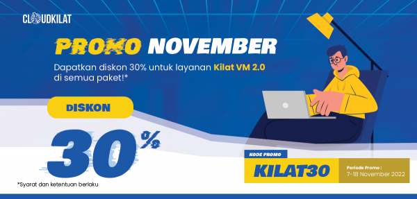 Promo diskon 30% untuk layanan Kilat VM 2.0! 